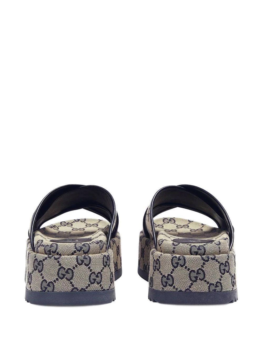 GUCCI GG SUPREME PLATFORM SANDALS