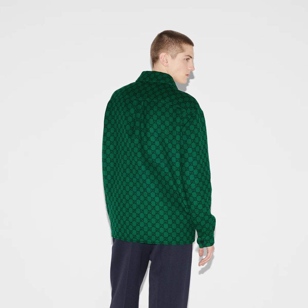 GUCCI GG WOOL FLANNEL PADDED JACKET