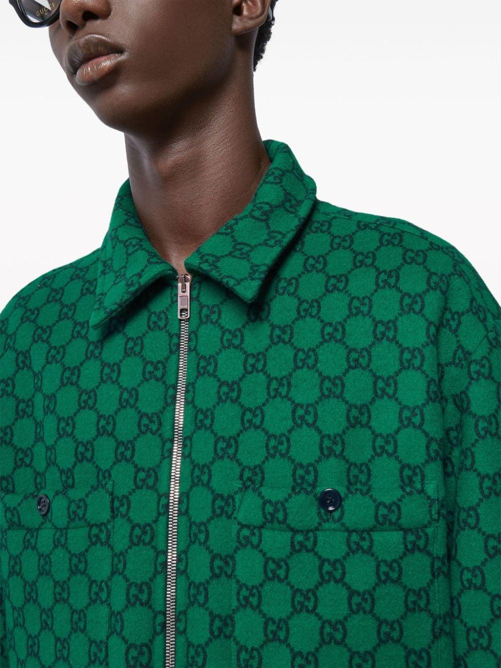 GUCCI GG WOOL FLANNEL PADDED JACKET