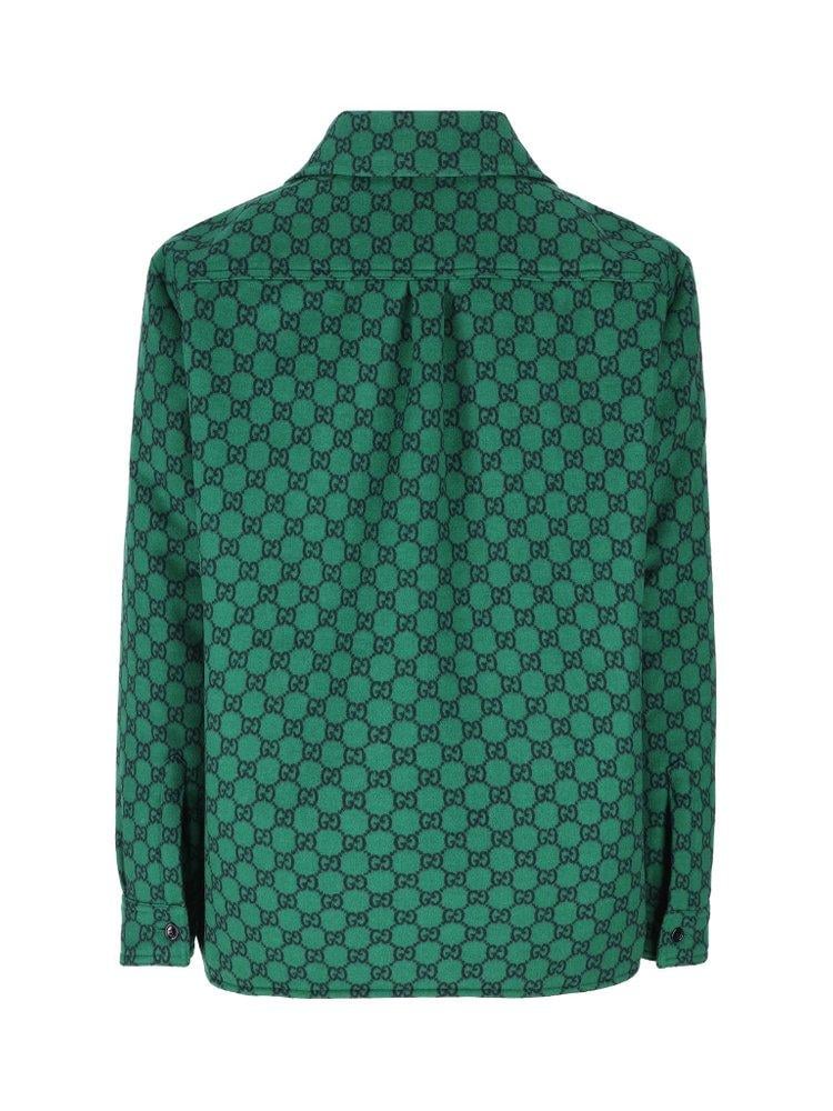 GUCCI GG WOOL FLANNEL PADDED JACKET