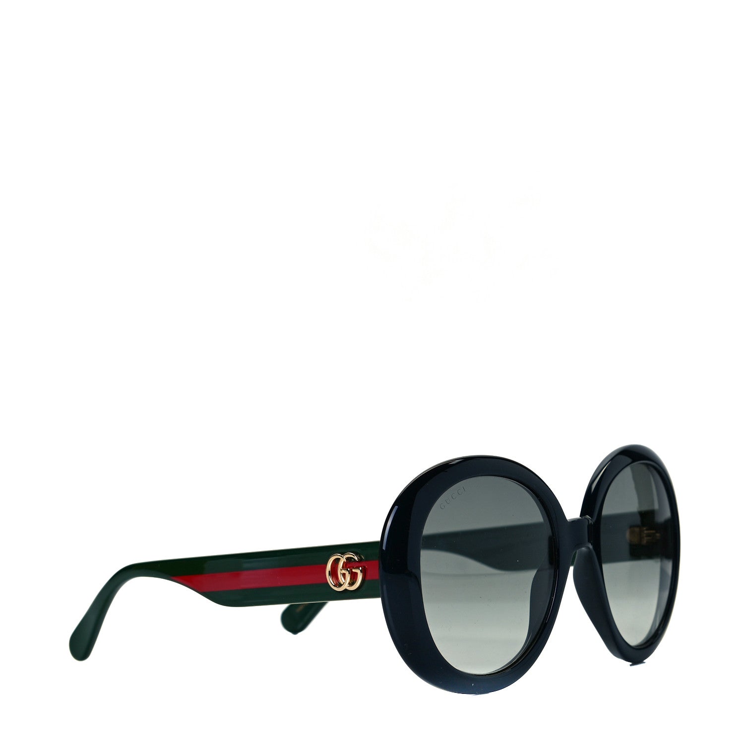 GUCCI GG WEB OVERSIZED ROUND FRAME SUNGLASSES