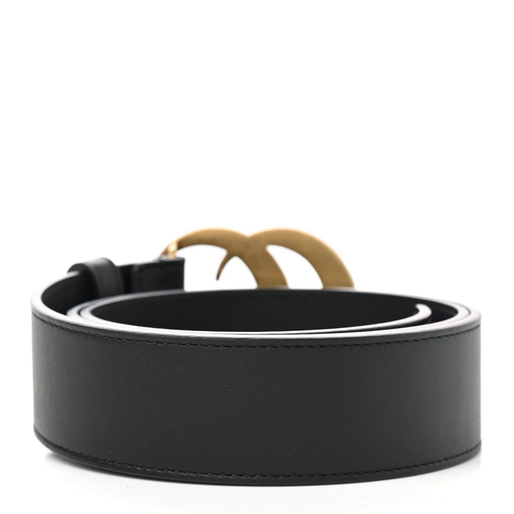 GUCCI GG FAUX PEARL EMBELLISHED LEATHER BELT