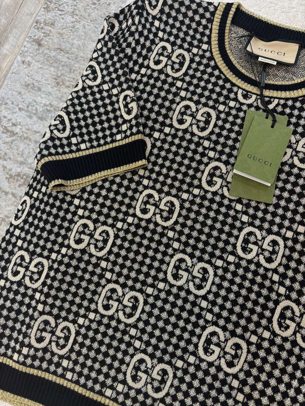 GUCCI GG WOOL BLEND JACQUARD TOP