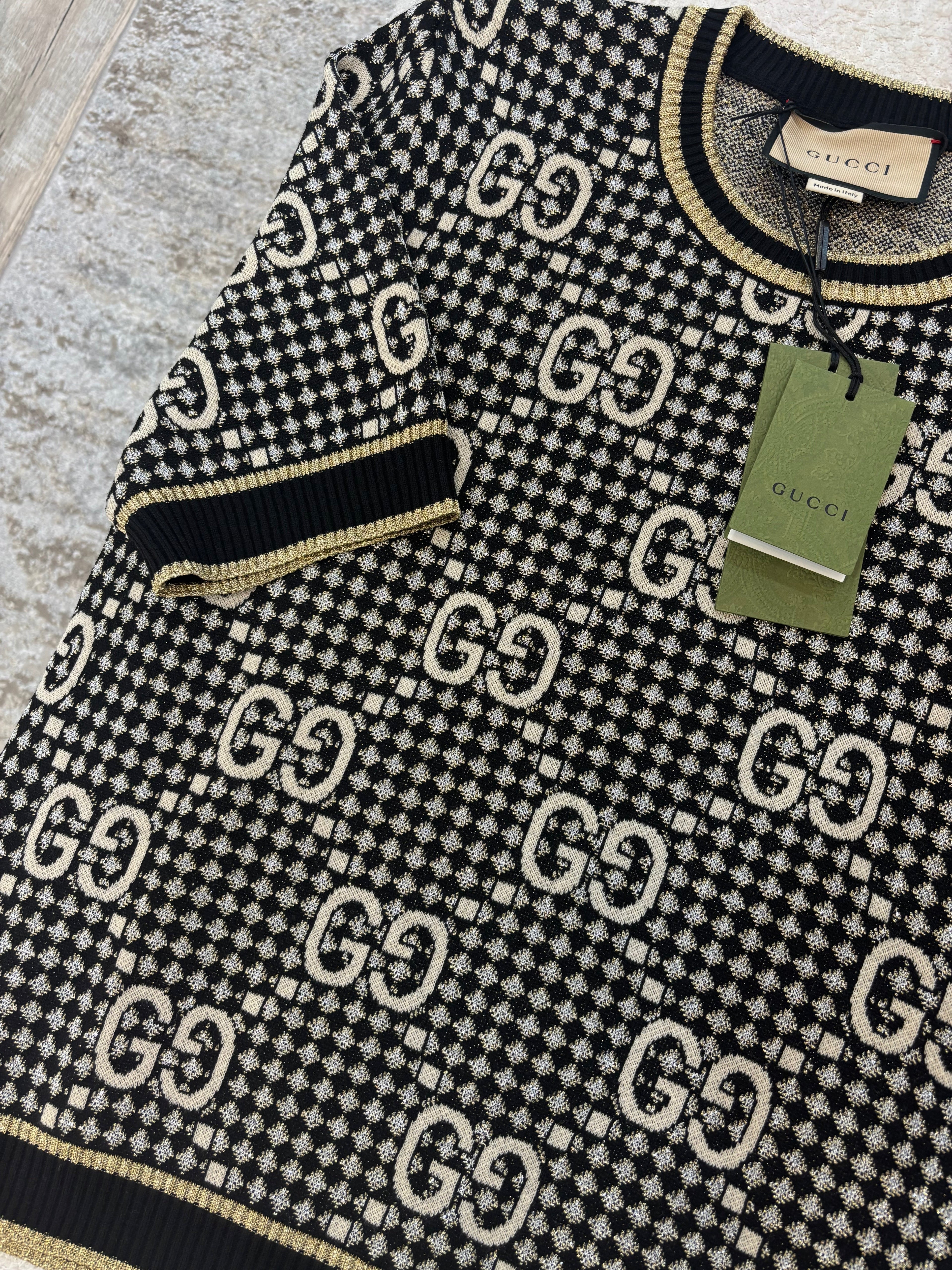 GUCCI GG WOOL BLEND JACQUARD TOP