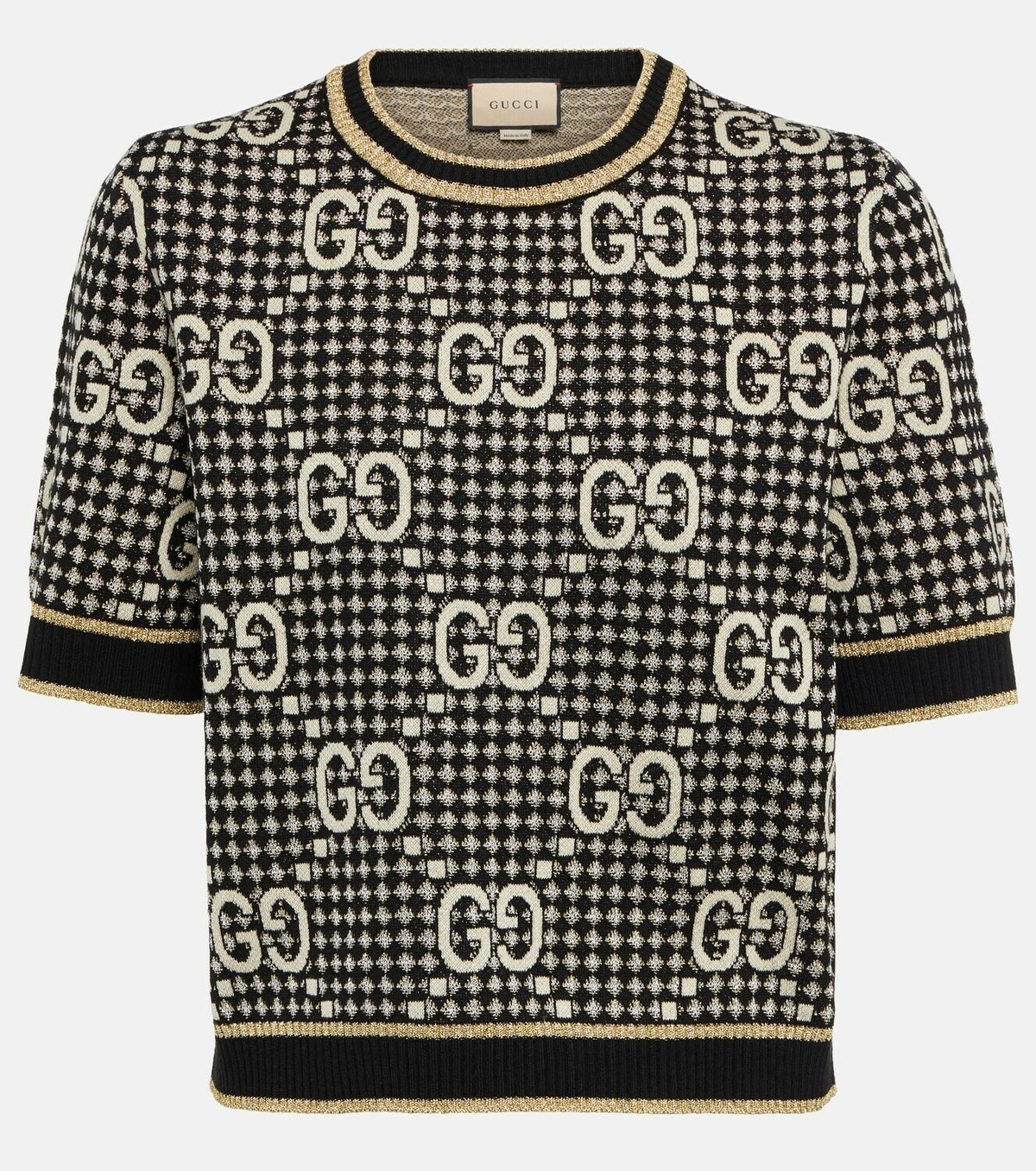 GUCCI GG WOOL BLEND JACQUARD TOP
