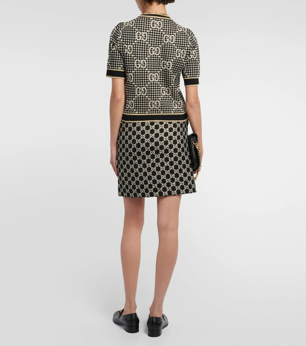 GUCCI GG WOOL BLEND JACQUARD TOP