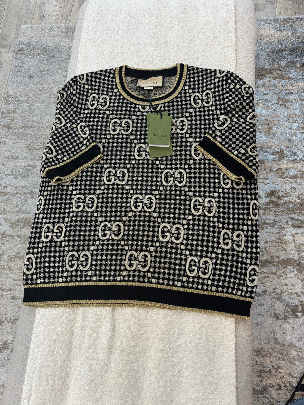 GUCCI GG WOOL BLEND JACQUARD TOP