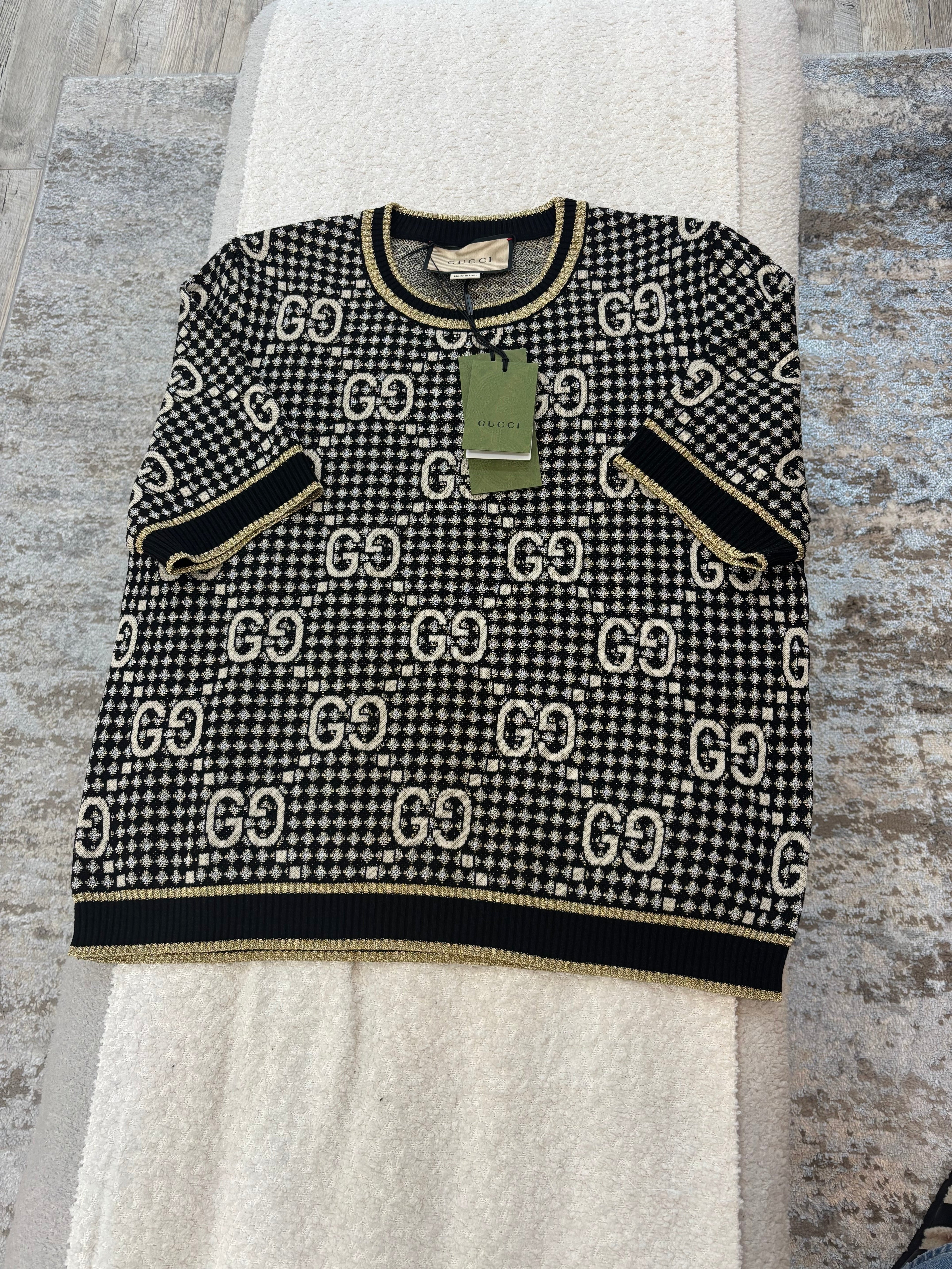GUCCI GG WOOL BLEND JACQUARD TOP