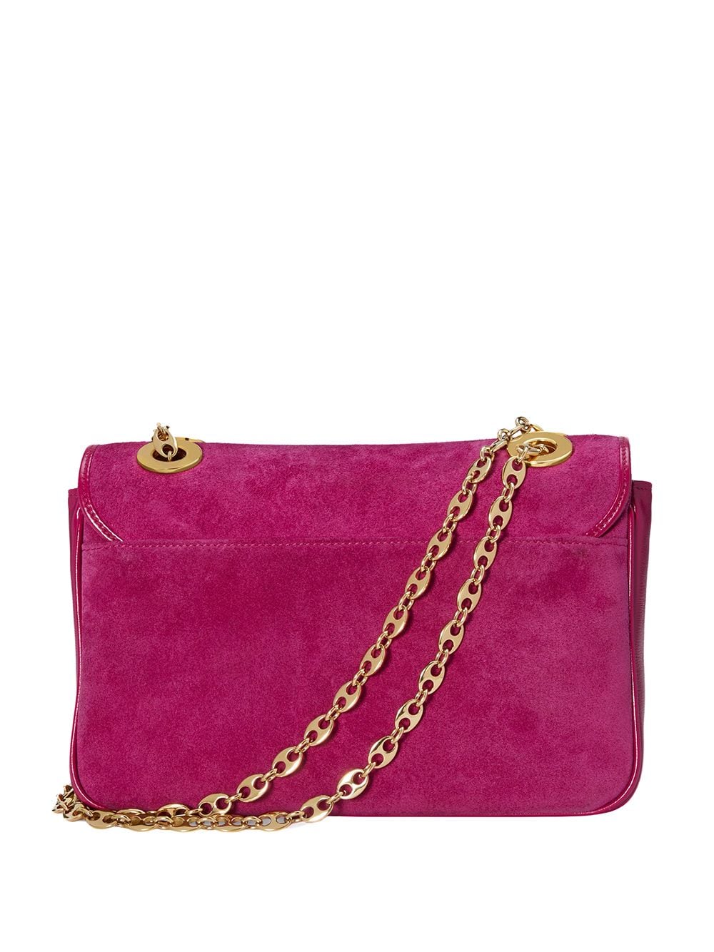 GUCCI MARINA SUEDE AZALEA CALFSKIN LEATHER SHOULDER BAG