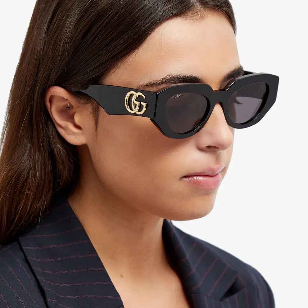 GUCCI GEOMETRIC FRAME SUNGLASSES