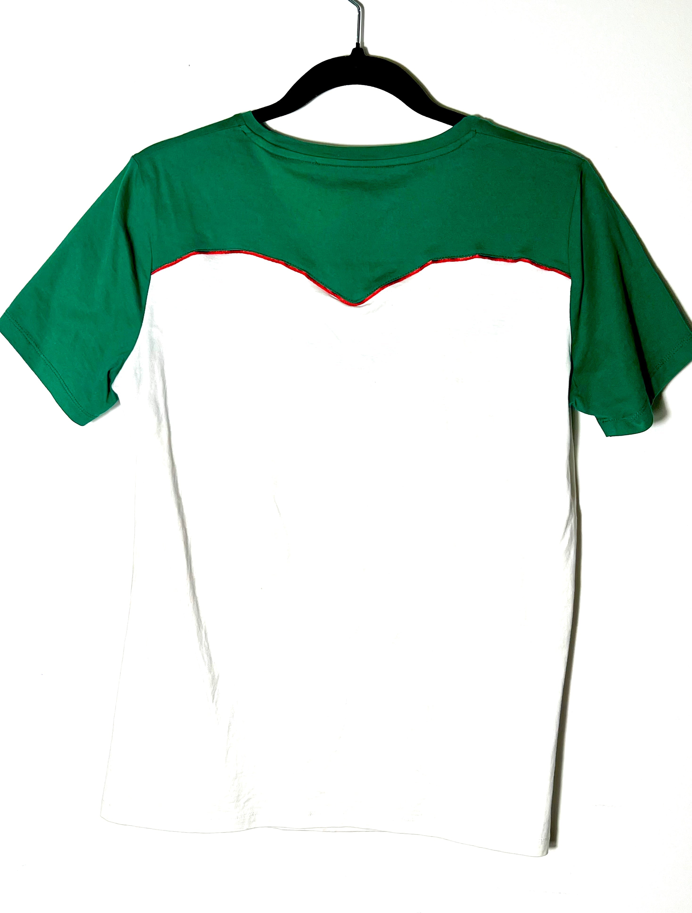 GUCCI GREEN GRAPHIC PRINT KING SNAKE EMBROIDERED T-SHIRT