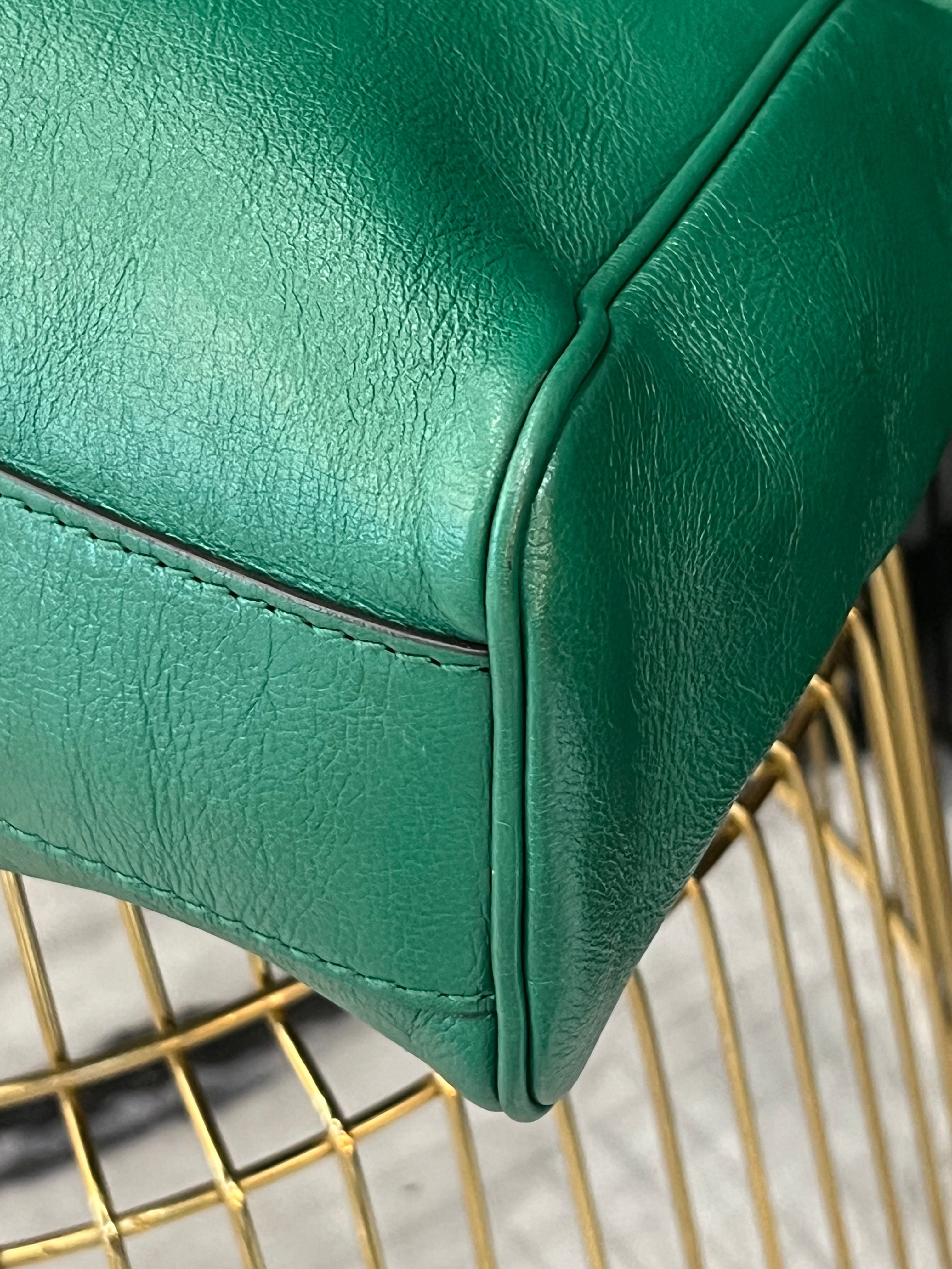 GUCCI LARGE RE BELLE LEATHER DOME BAG