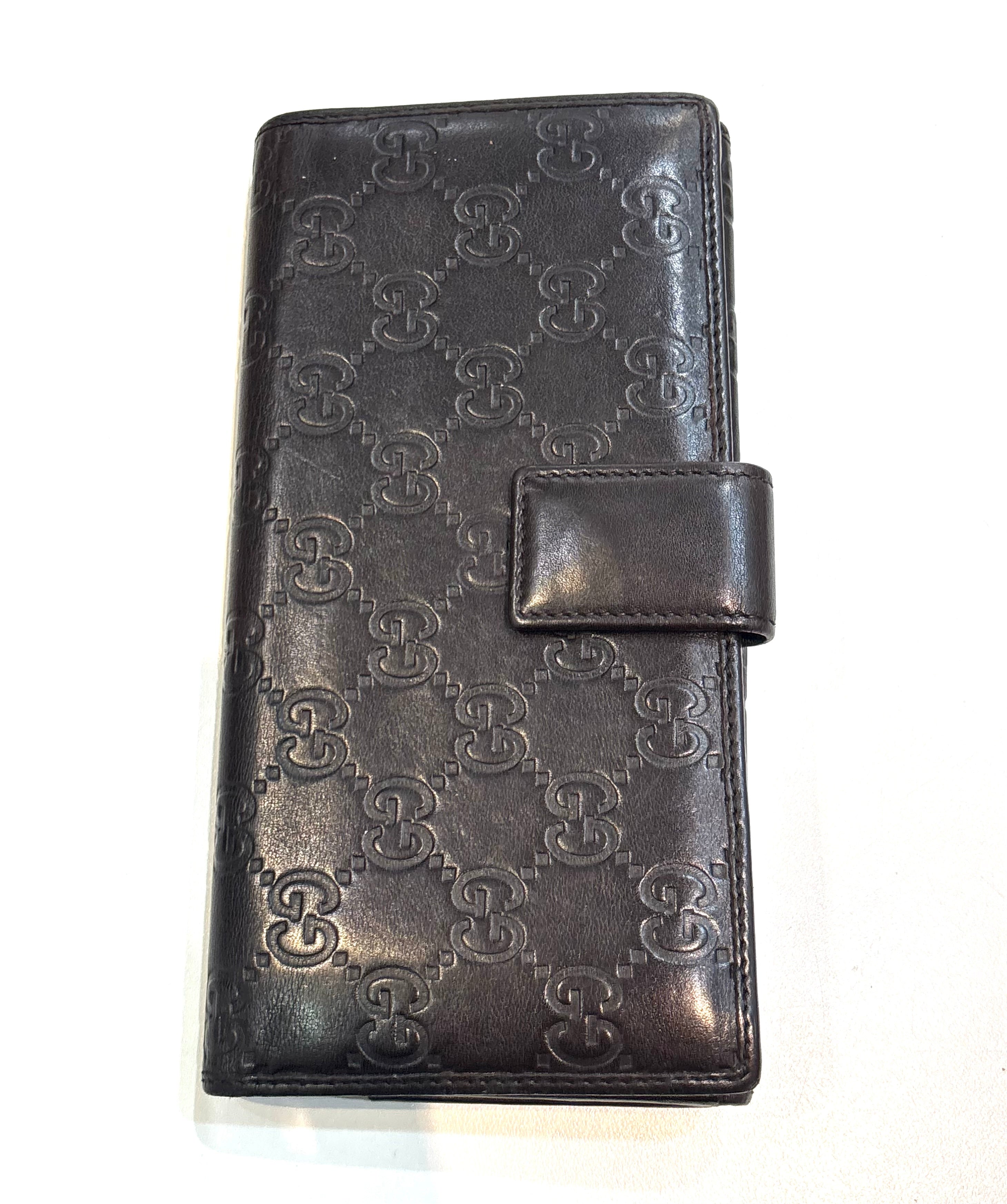 GUCCI GUCCISSIMA MAYFAIR CALFSKIN LEATHER LONG BIFOLD WALLET