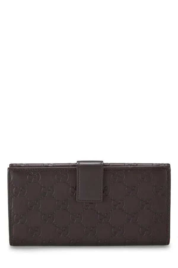 GUCCI GUCCISSIMA MAYFAIR CALFSKIN LEATHER LONG BIFOLD WALLET