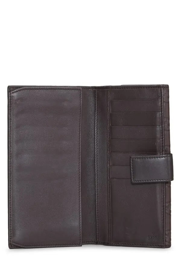 GUCCI GUCCISSIMA MAYFAIR CALFSKIN LEATHER LONG BIFOLD WALLET