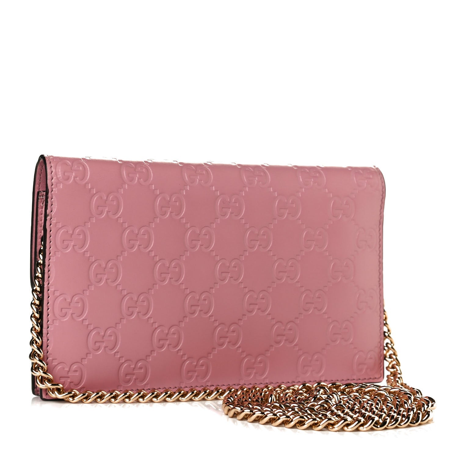 GUCCI GUCCISSIMA LEATHER ICON CHAIN WALLET