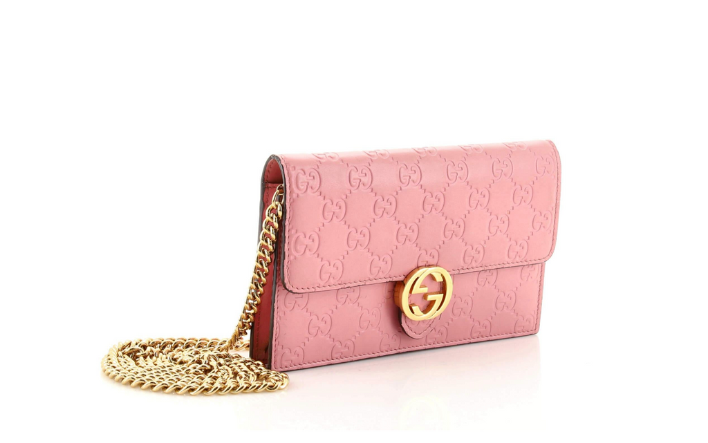 GUCCI GUCCISSIMA LEATHER ICON CHAIN WALLET