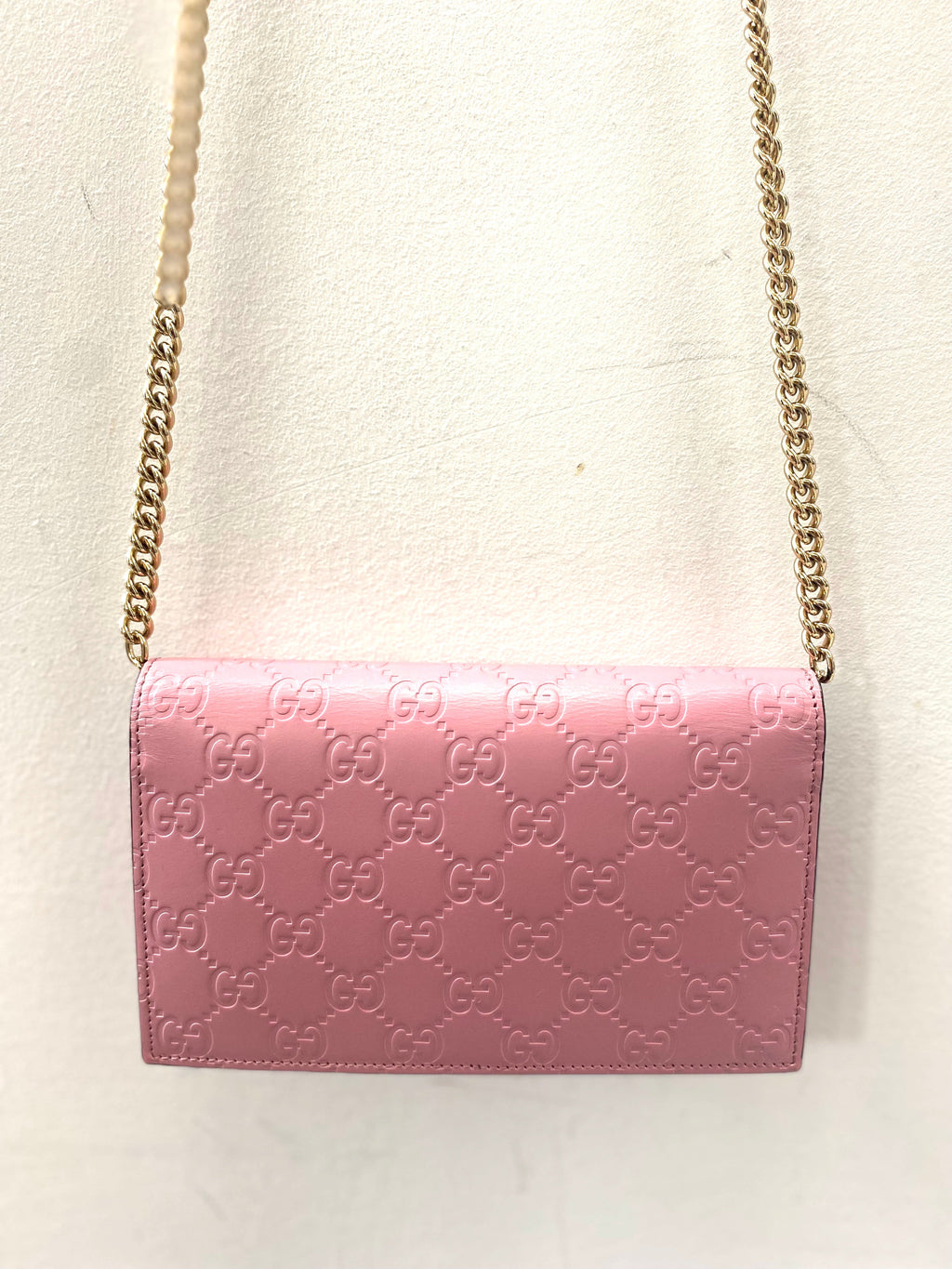 GUCCI GUCCISSIMA LEATHER ICON CHAIN WALLET