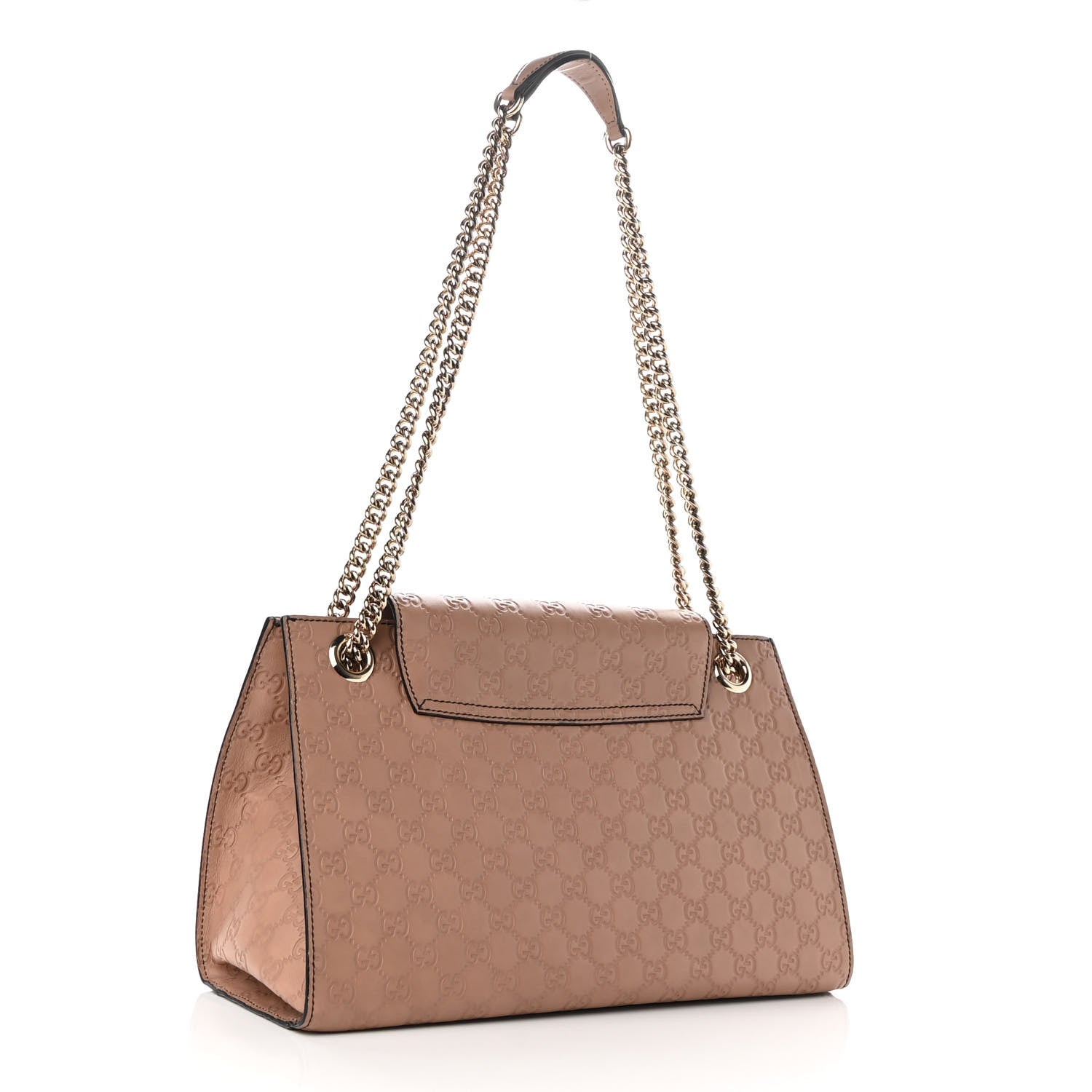 GUCCI GUCCISSIMA EMILY LARGE LEATHER CHAIN BAG