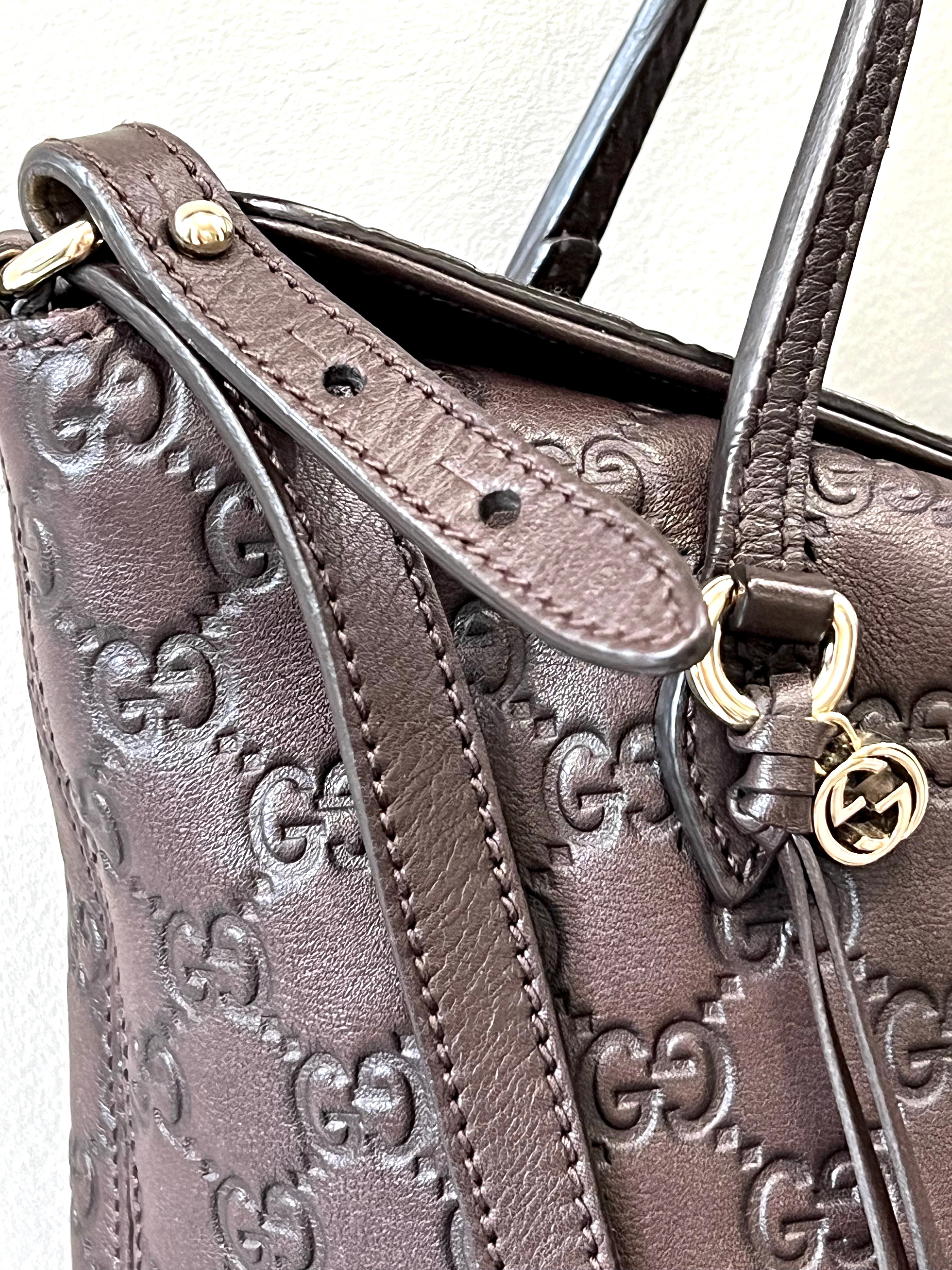 GUCCI GUCCISSIMA LEATHER BREE SATCHEL