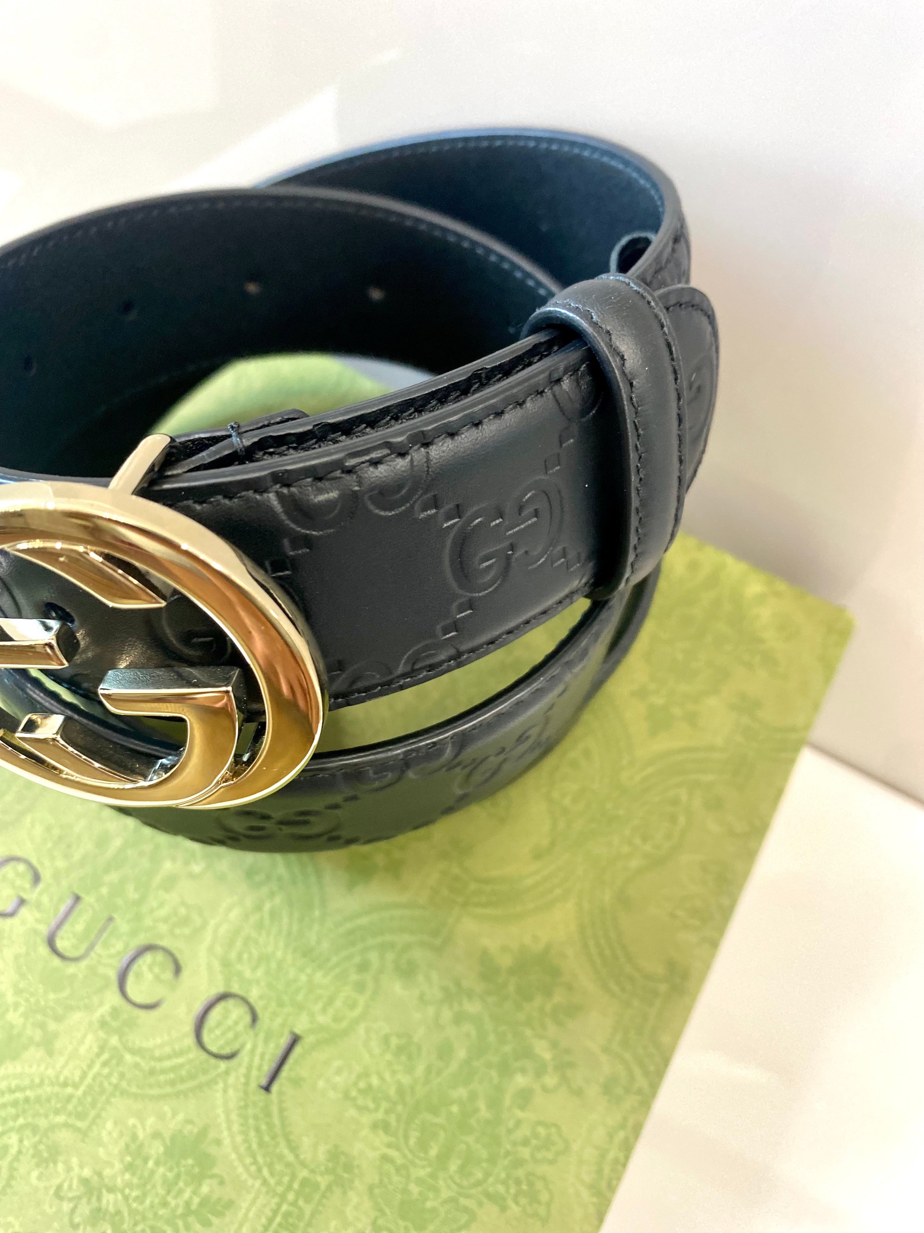 GUCCI GUCCISSIMA LEATHER SIGNATURE BELT