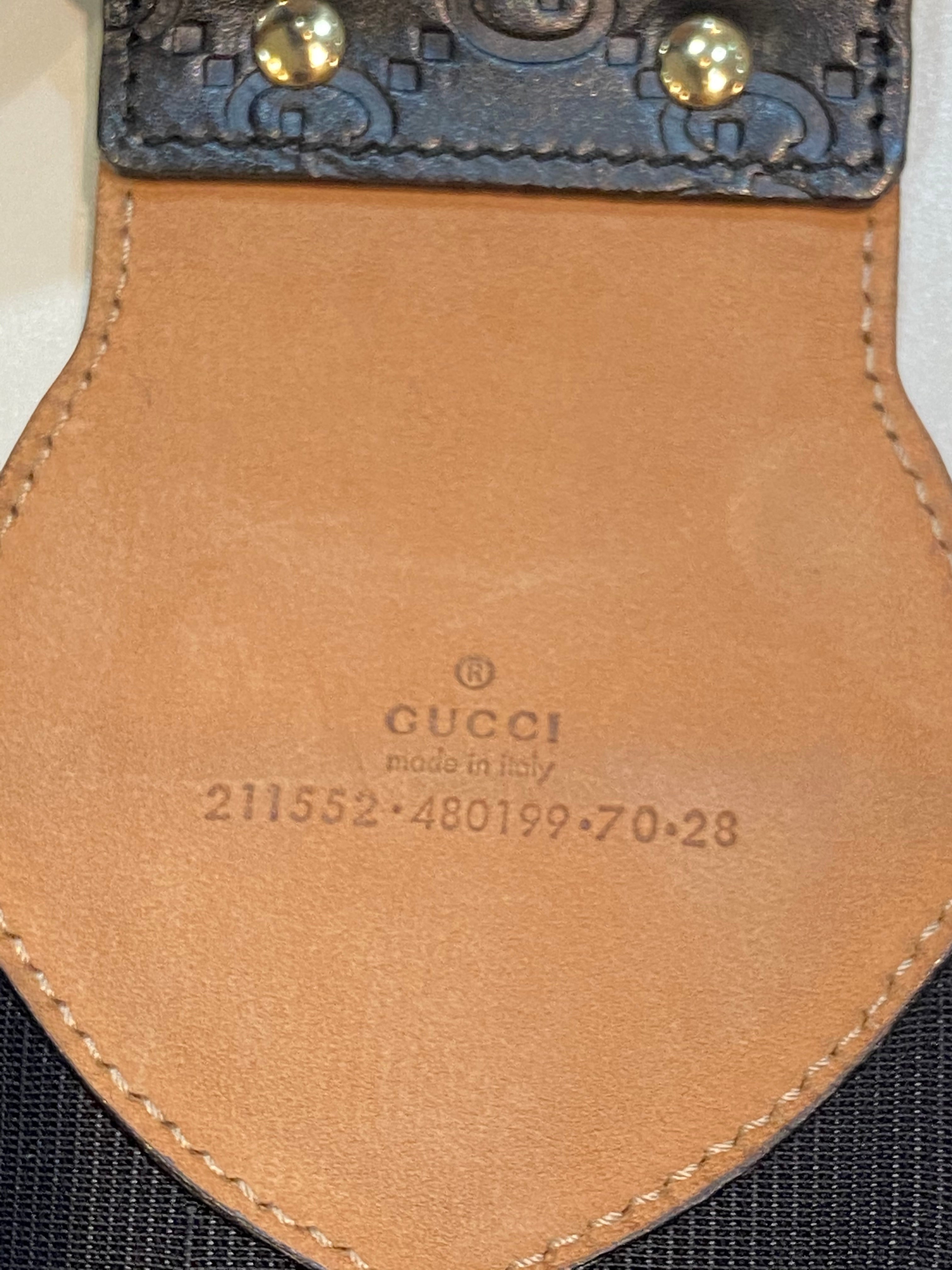 GUCCI GUCCISSIMA VINTAGE LEATHER & ELASTIC WIDE BELT