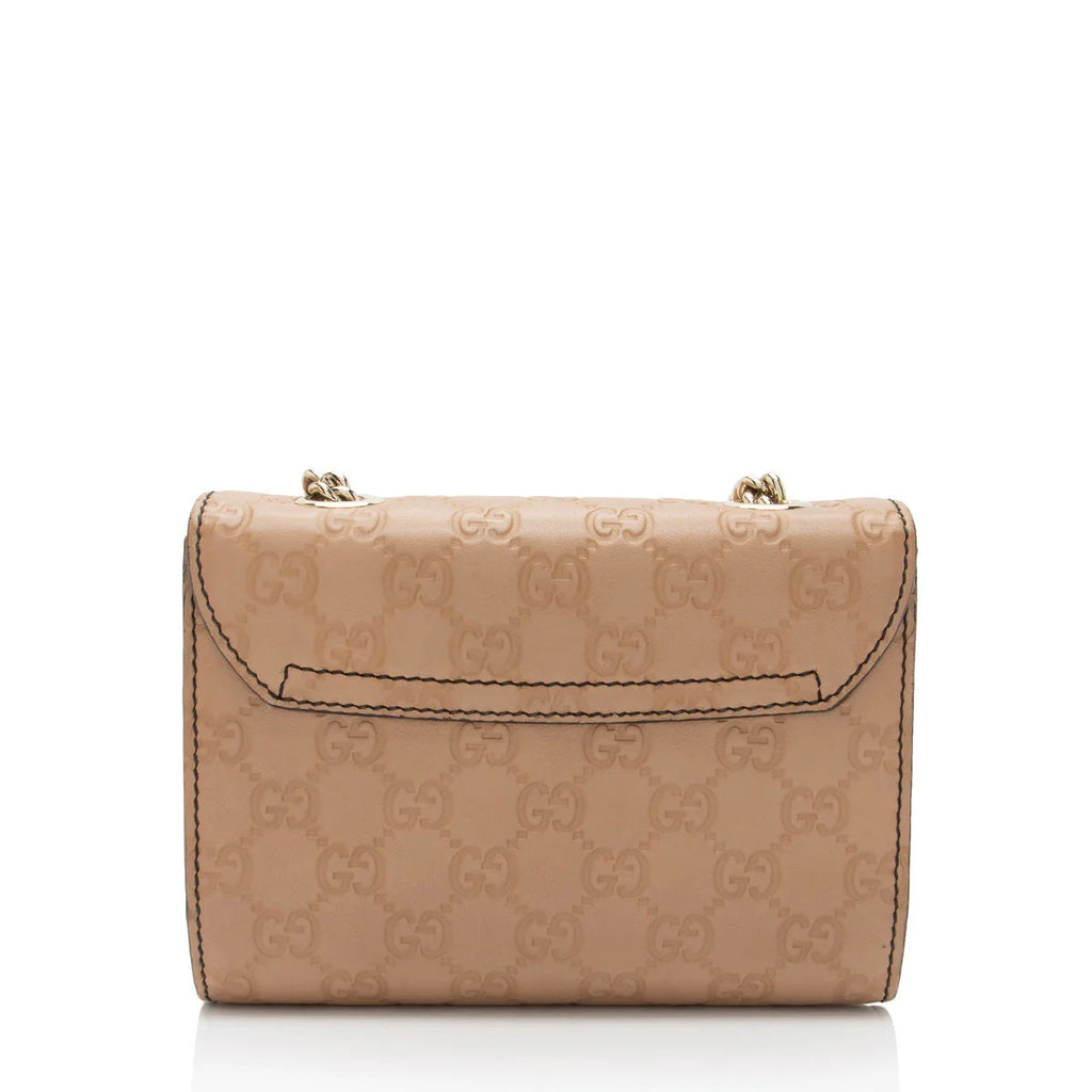 GUCCI GUCCISSIMA LEATHER MINI EMILY CHAIN CROSSBODY BAG