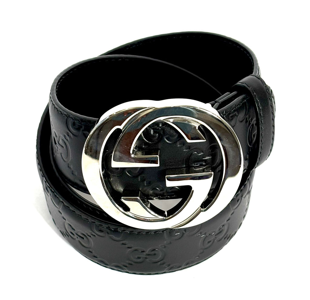 GUCCI GG GUCCISSIMMA CALFSKIN LEATHER BELT