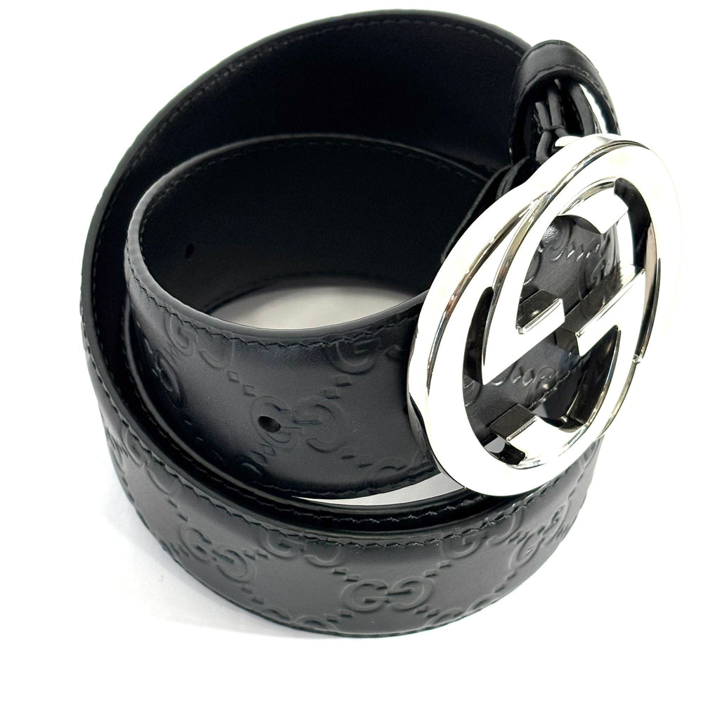 GUCCI GG GUCCISSIMMA CALFSKIN LEATHER BELT