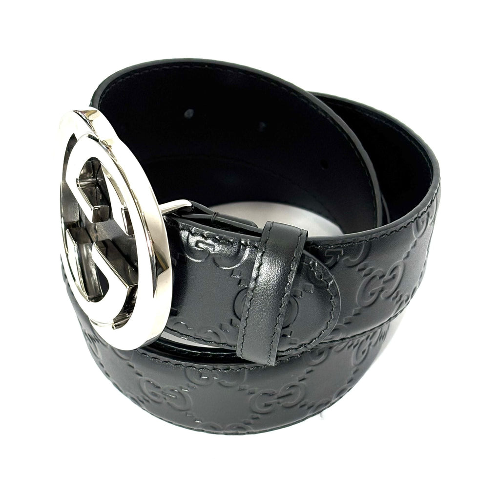 GUCCI GG GUCCISSIMMA CALFSKIN LEATHER BELT