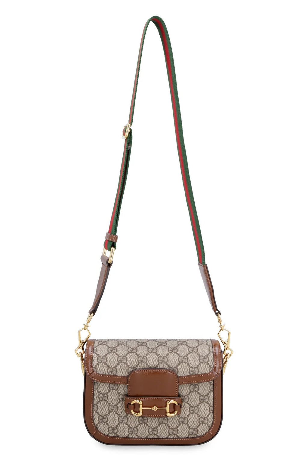 GUCCI GG SUPREME MONOGRAM WEB MINI HORSEBIT 1955 CROSSBODY BAG