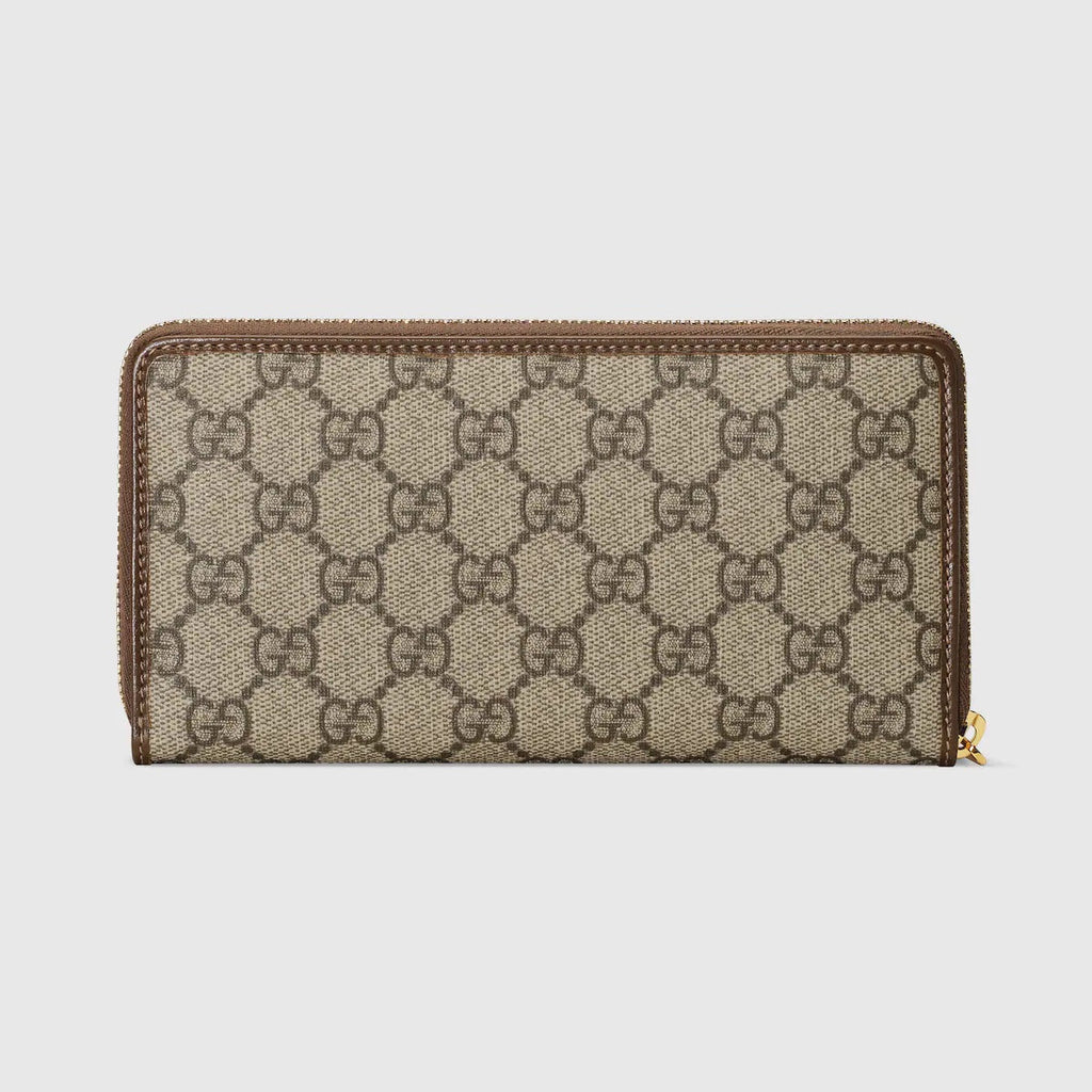 GUCCI GG SUPREME 1955 HORSEBIT ZIP AROUND WALLET