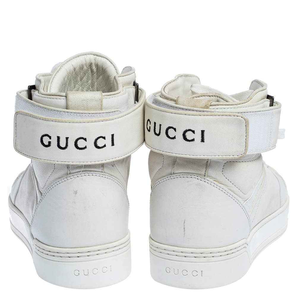 GUCCI MEN'S BASKETBALL HIGH TOP LEATHER SNEAKERS