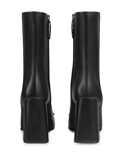 GUCCI NAPPA LEATHER HORSEBIT ANKLE BOOTS