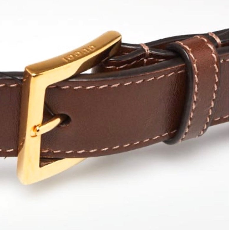 GUCCI HORSEBIT WEB STRIPE & LEATHER BELT
