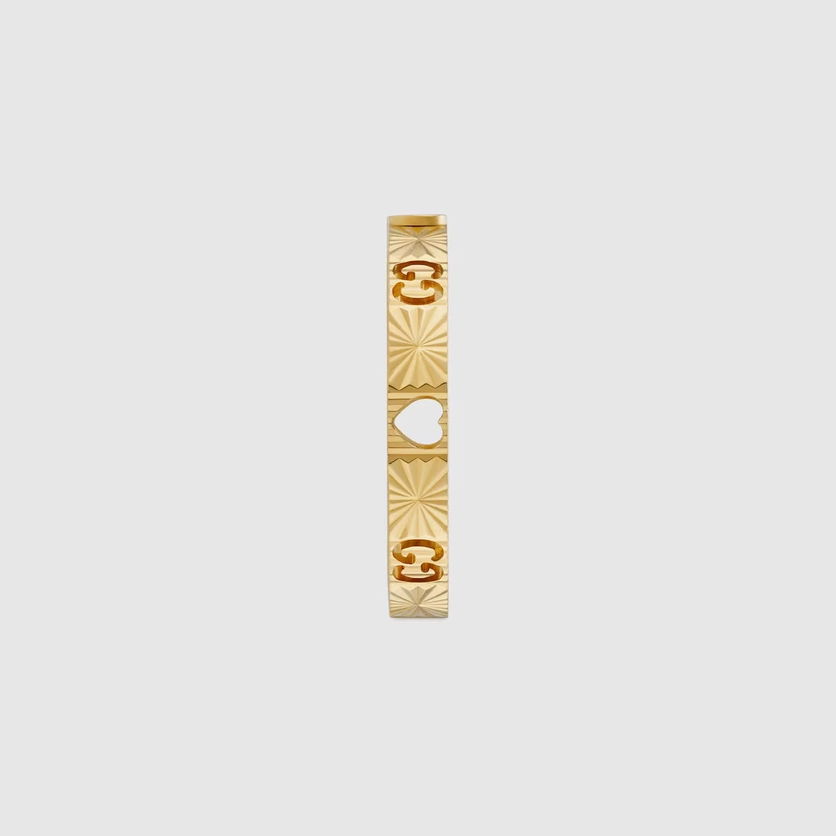 GUCCI ICON 18K GOLD DIAMOND HEART RING