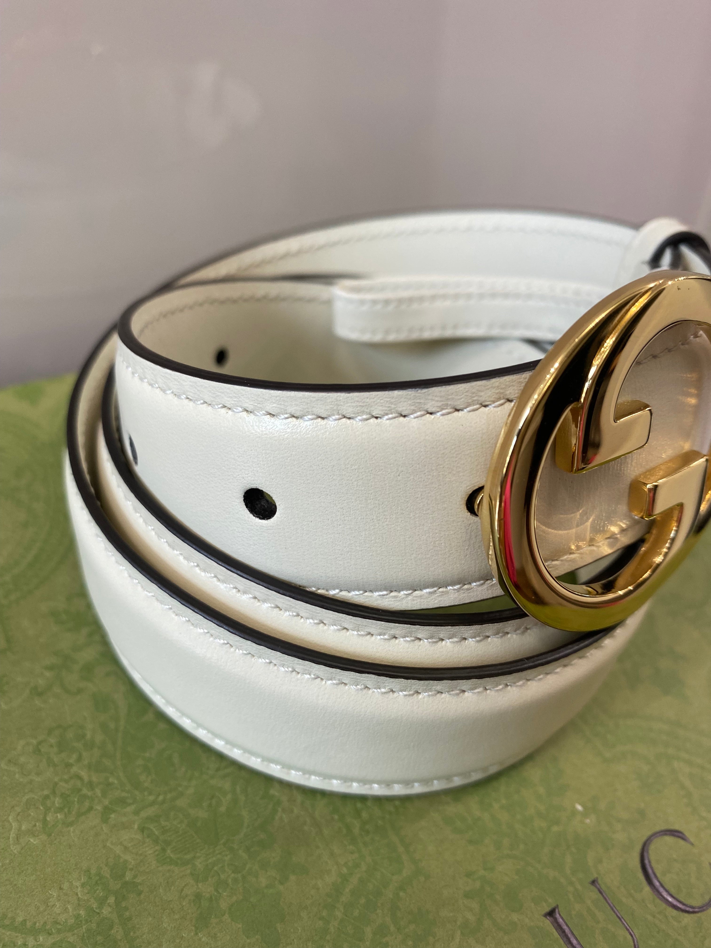 GUCCI INTERLOCKING G BUCKLE LEATHER BELT