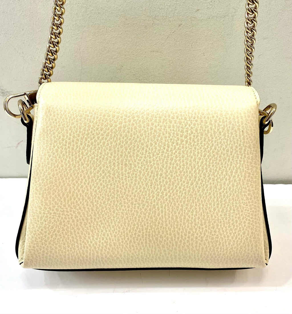 GUCCI INTERLOCKING G CALFSKIN LEATHER CHAIN BAG