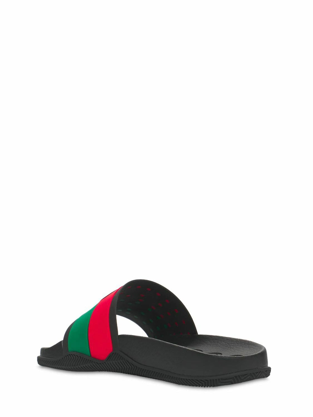 GUCCI INTERLOCKING G WEB STRIPE SLIDES
