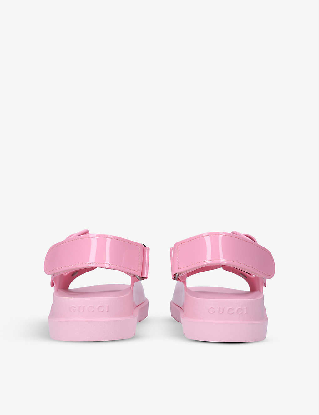 GUCCI GG ISLA LOGO EMBOSSED RUBBER SANDALS
