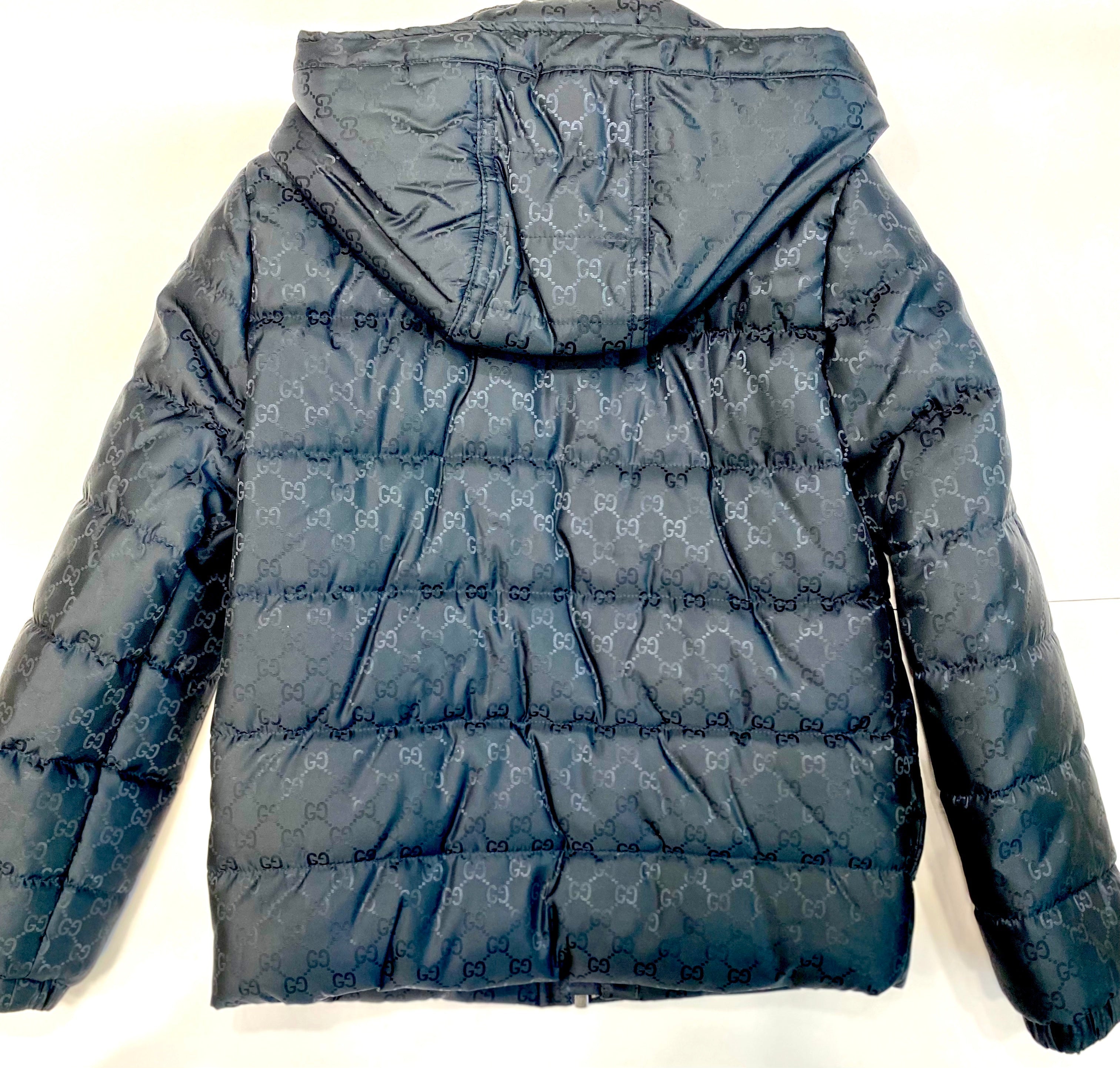 GUCCI GG MONOGRAM KIDS HOODED DOWN COAT