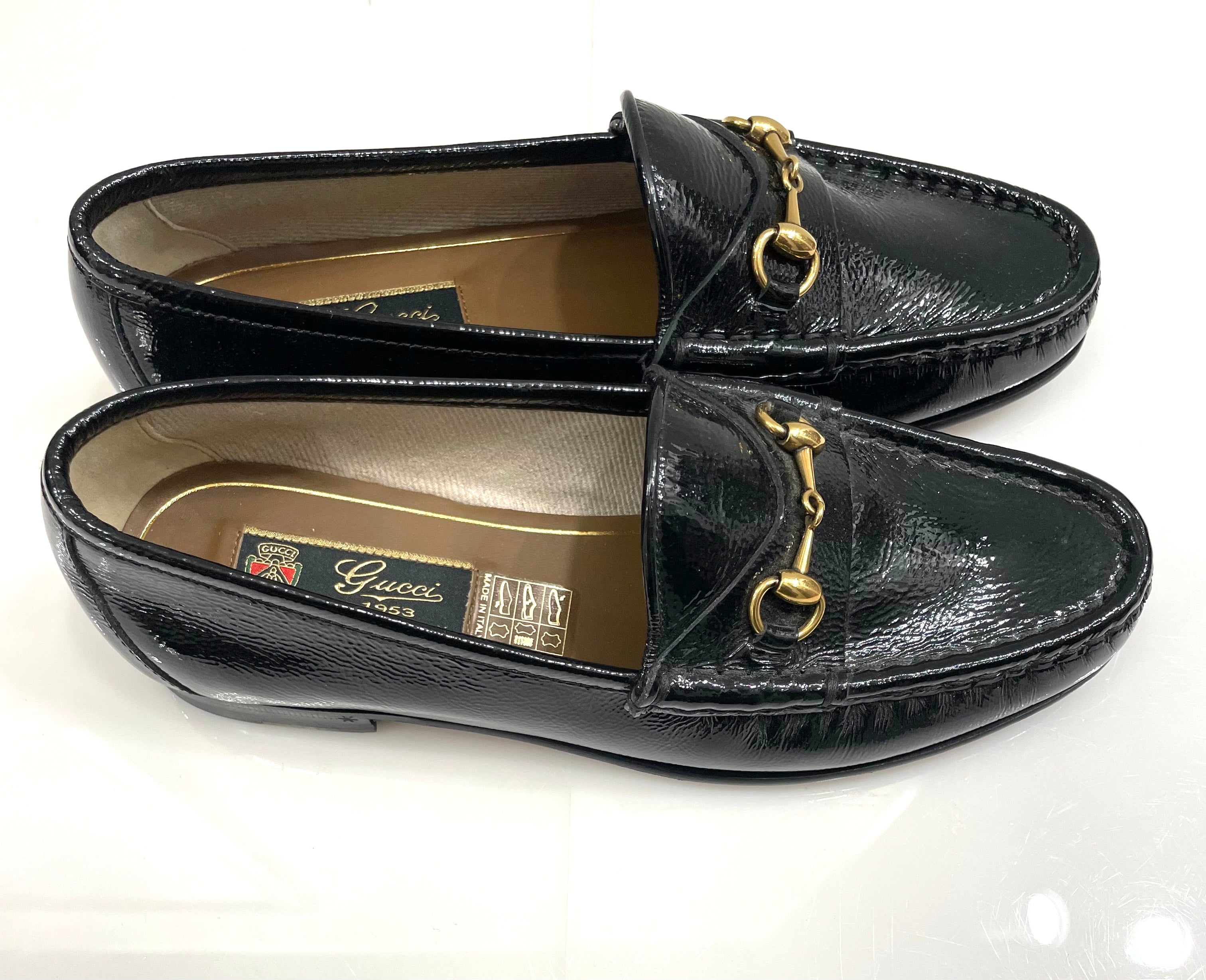 GUCCI 1953 HORSEBIT PATENT LEATHER LOAFERS