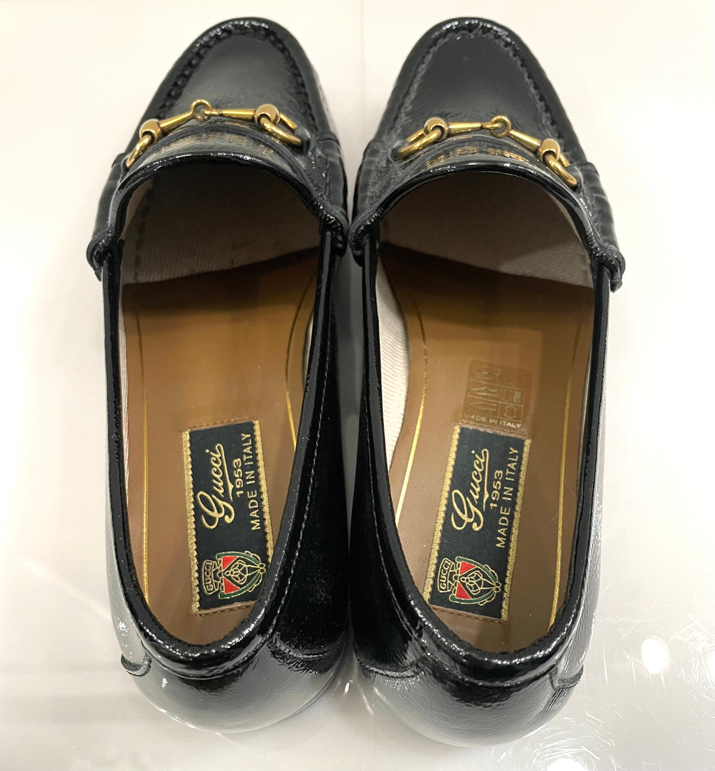 GUCCI 1953 HORSEBIT PATENT LEATHER LOAFERS