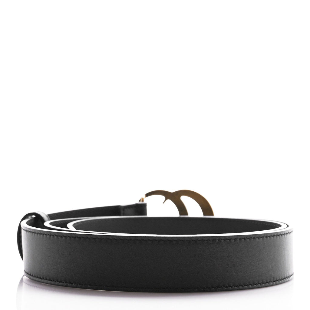 GUCCI GG MARMONT SLIM CALFSKIN LEATHER BELT