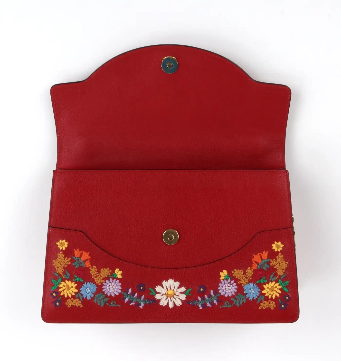 GUCCI LINEA RICAMI FLORAL EMBROIDERED LARGE SHOULDER BAG