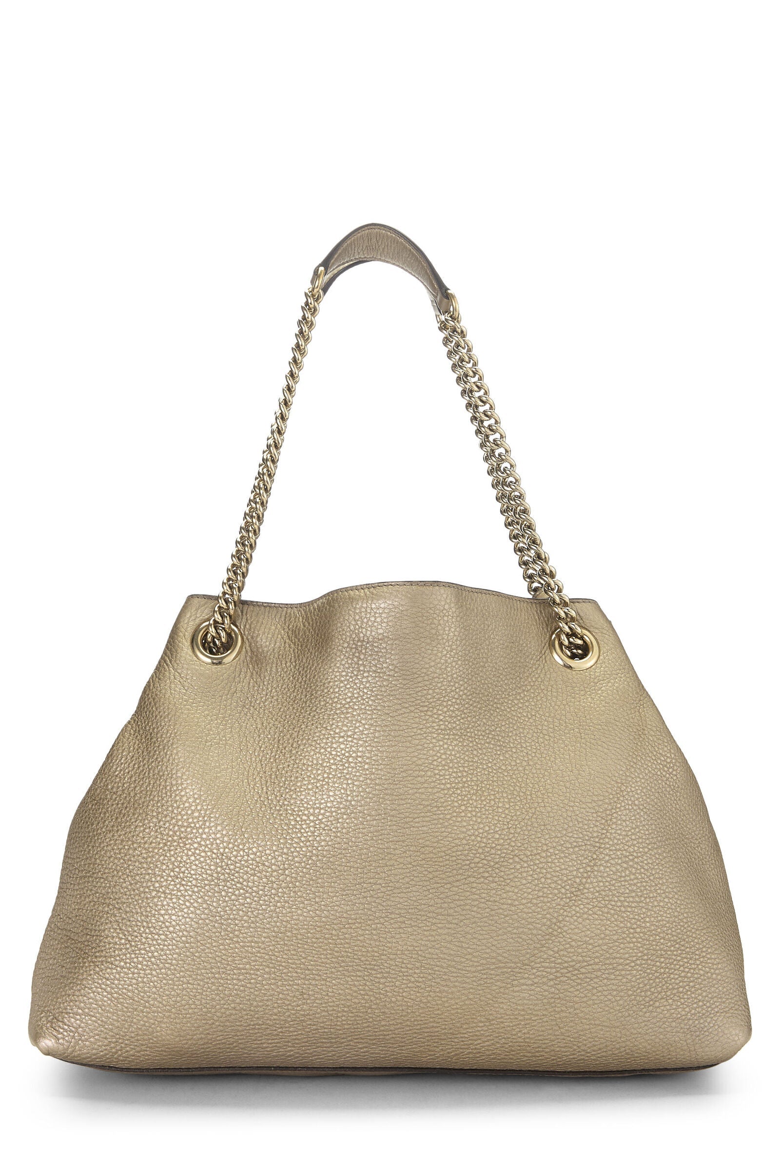 GUCCI METALLIC CALFSKIN MEDIUM SOHO CHAIN SHOULDER BAG