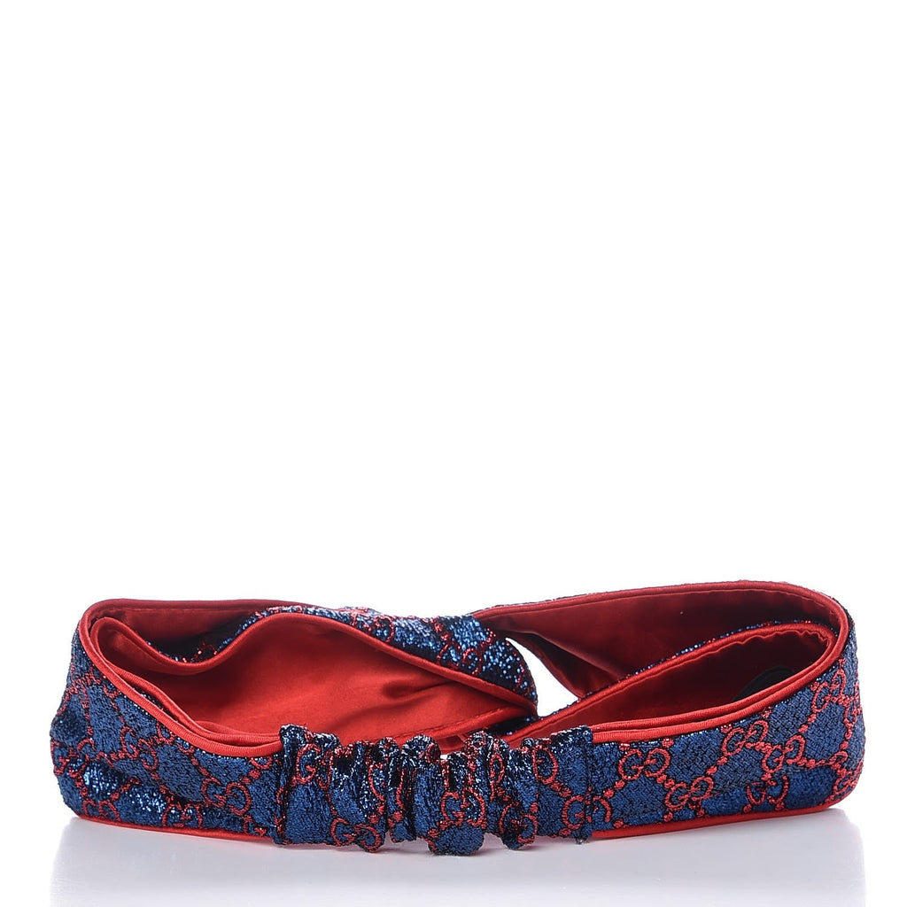 GUCCI METALLIC LUREX SILK GG SUPREME HEADBAND