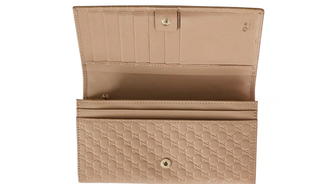 GUCCI MICROGUCCISSIMA FLAP CONTINENTAL LEATHER WALLET