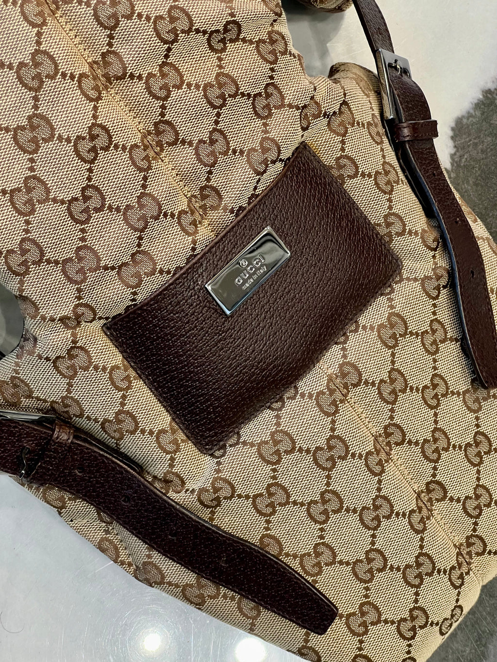 GUCCI GG MONOGRAM BABY CARRIER