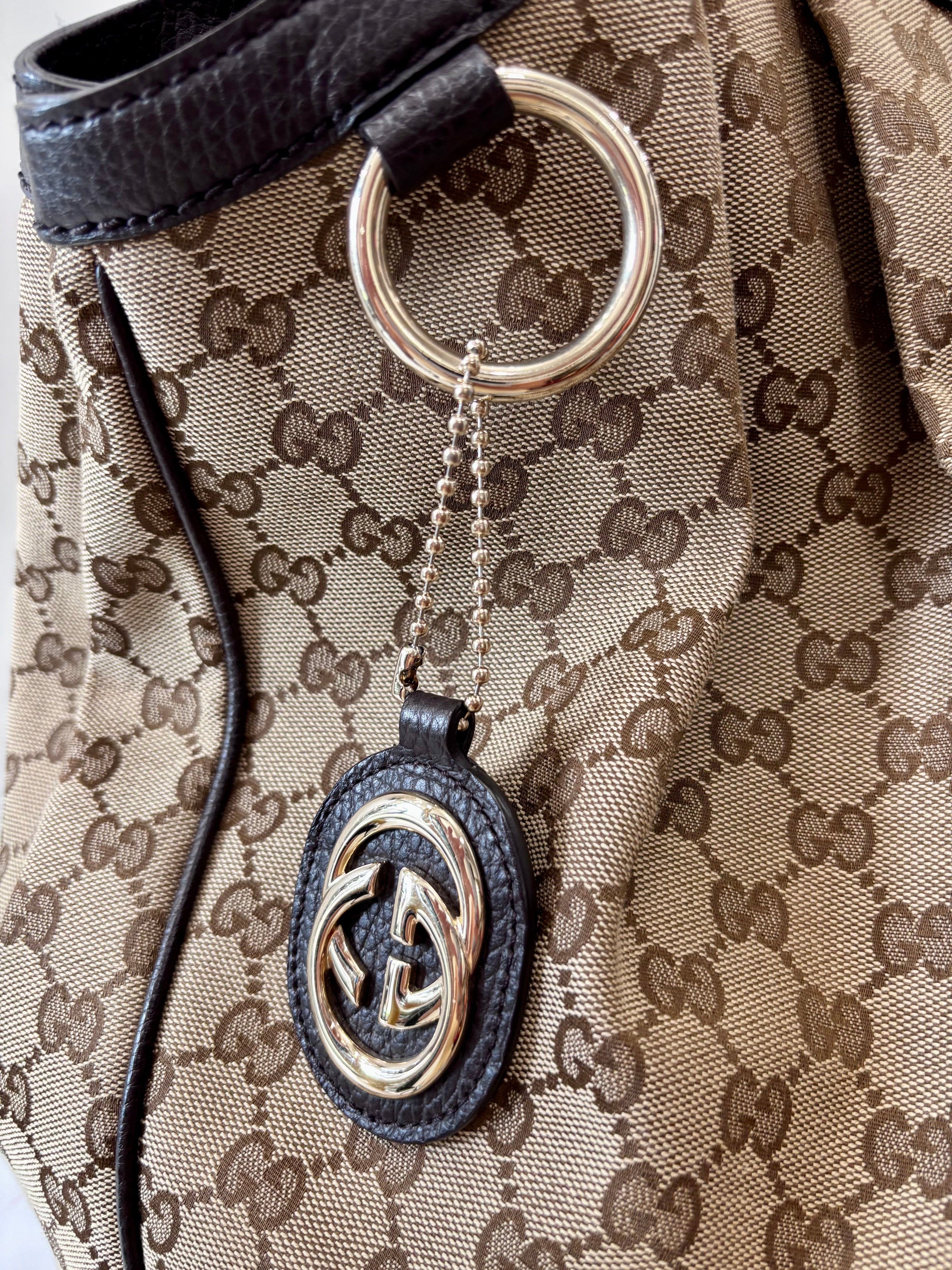 GUCCI GG MONOGRAM LARGE SUKEY TOTE BAG